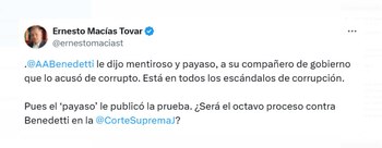 El exsenador Ernesto Macías Tovar
