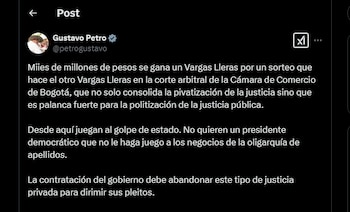 El presidente señala a Vargas