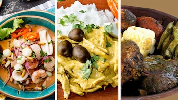 Ceviche, ají de gallina y