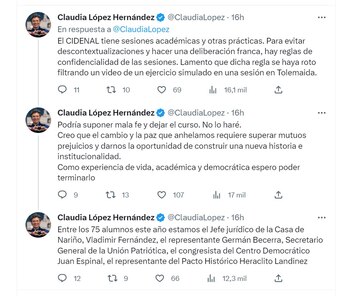 Claudia López salió a defenderse