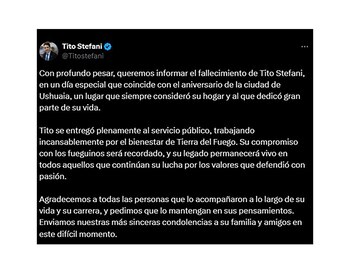 La despedida en su cuenta