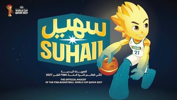 La estrella Suhail, mascota del Mundobasket 2027 en Catar