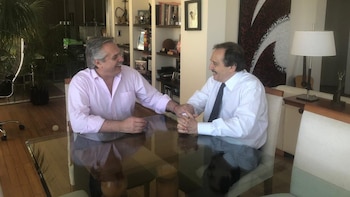 Alberto Fernandez y Raúl Alfonsin,