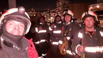 En primer plano, Martín Aguirres.