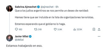 El intercambio entre Milei y