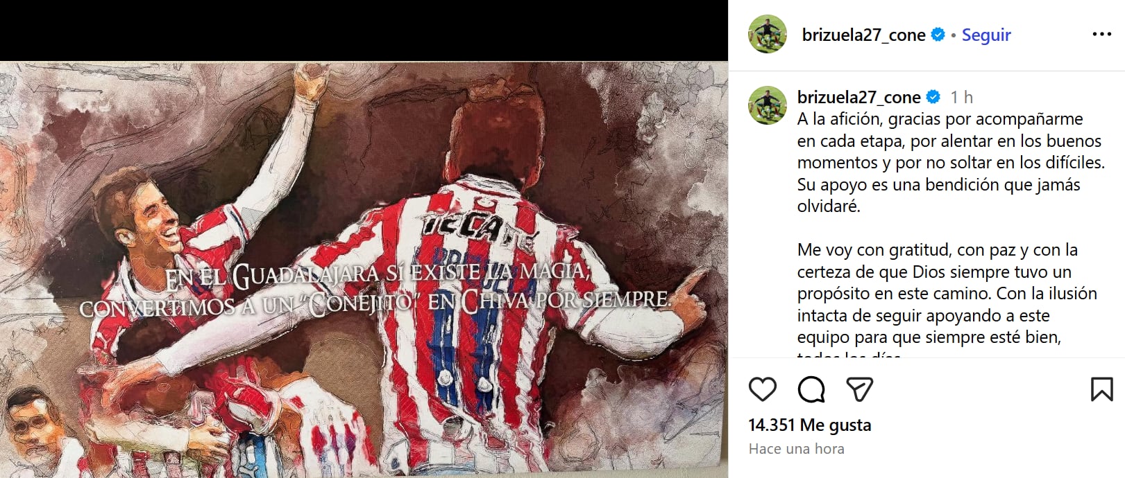 Este fue el emotivo mensaje con el que el