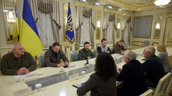 Zelensky se reunió con senadores