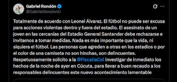 Pronunciamiento de Gabriel Rondón, viceministro