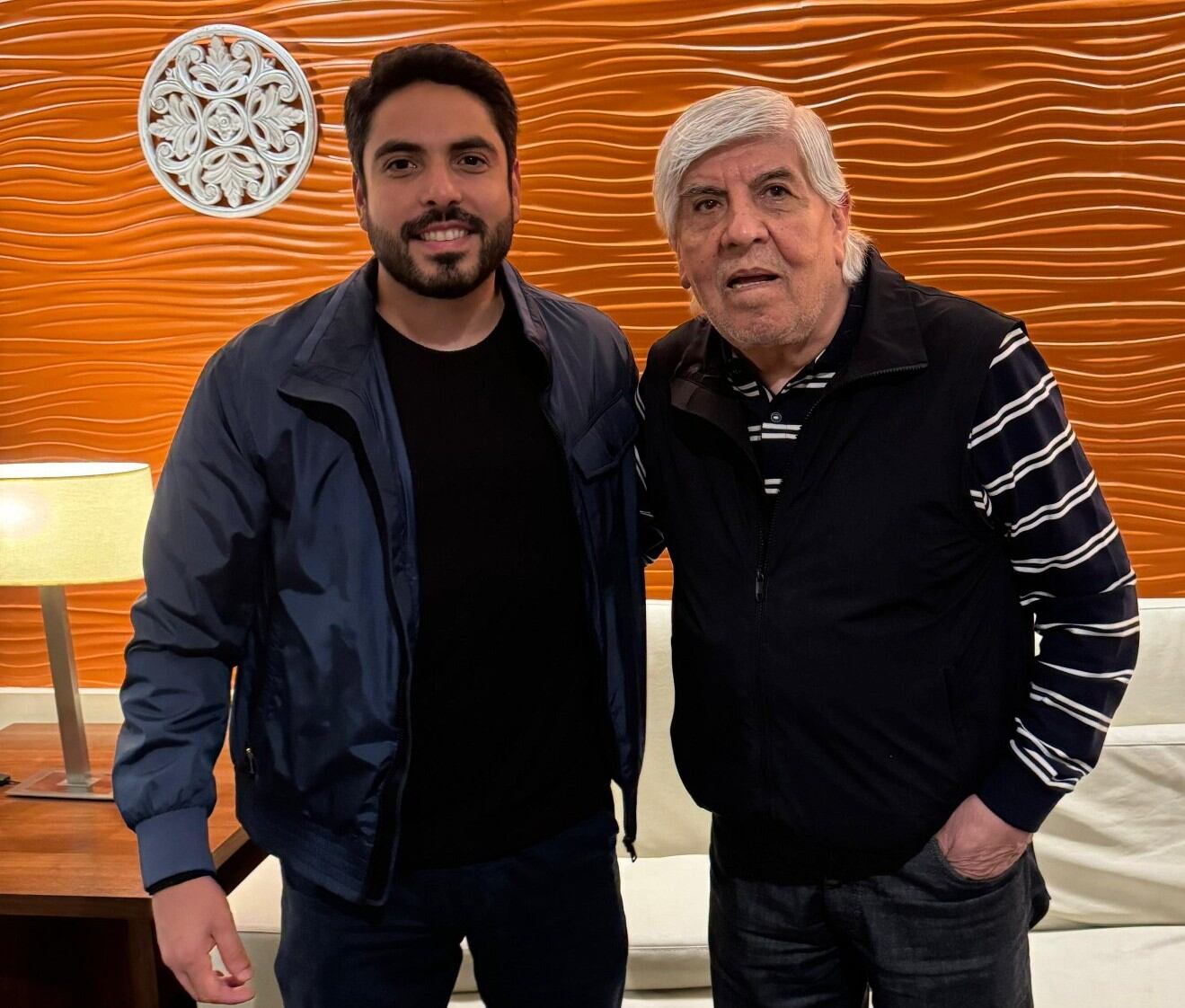 Hugo Moyano y su hijo Hugo Antonio, candidato a diputado nacional