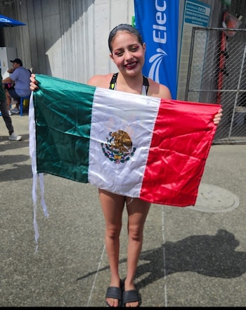 Camila Argumedo brilla en la alberca de Santo Domingo 2026. (X: Olimpismo Mexicano)