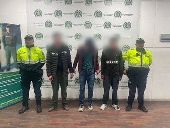 Capturados por homicidio en el sur de Bogotá luego de irrumpir en un bar - crédito Policía Metropolitana de Bogotá