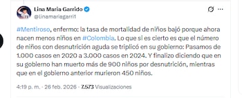 La candidata Lina María