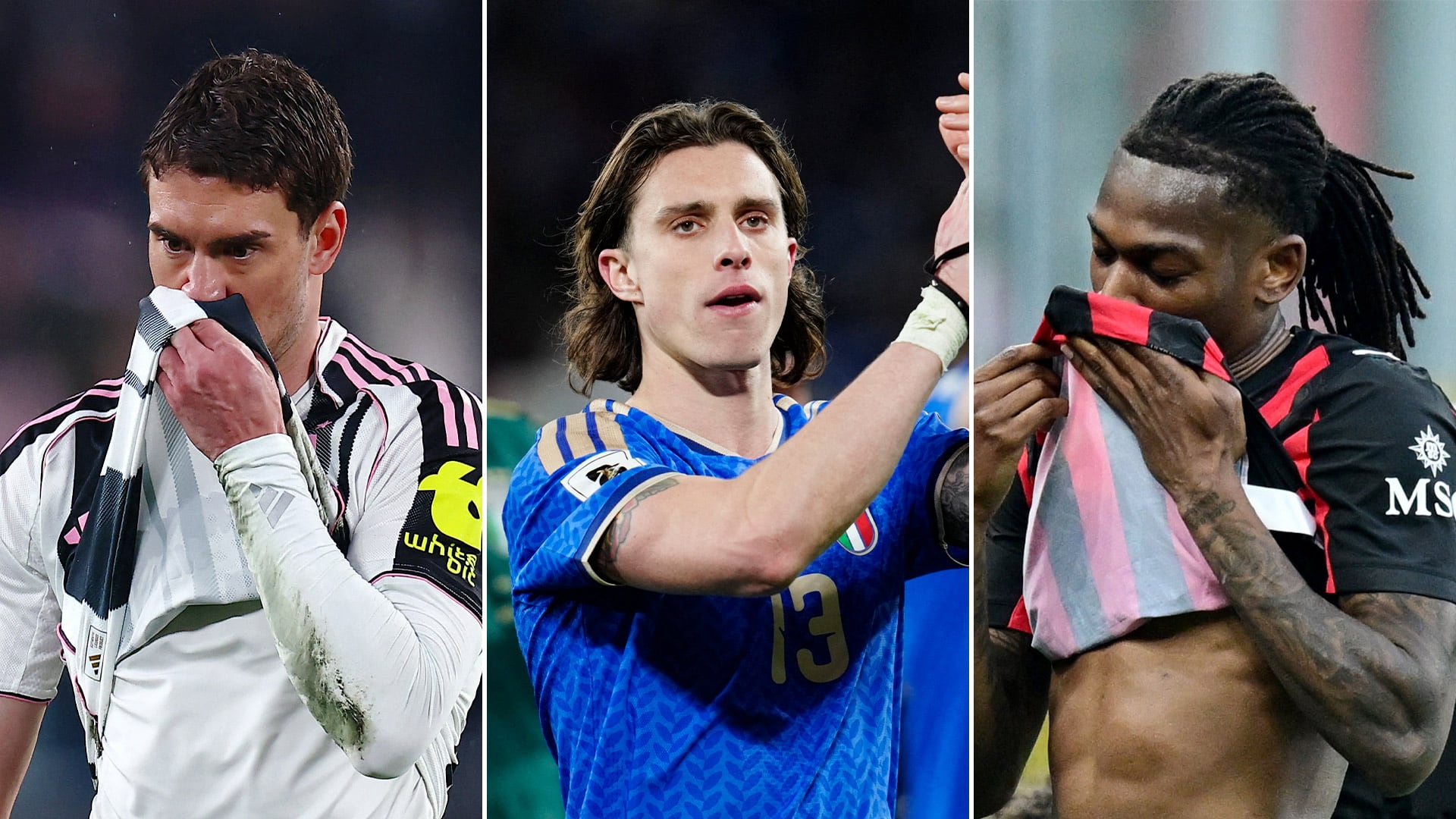 Dusan Vlahovic, Riccardo Calafiori y Rafael Leao se defendieron de las acusaciones