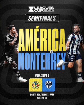 América vs Monterrey se disputará este miércoles 2 de septiembre a las 21:30 horas, en Carson, a partido único y con penales en caso de empate. (X/ @LeaguesCup)