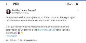 Angélica Lozano dice que las
