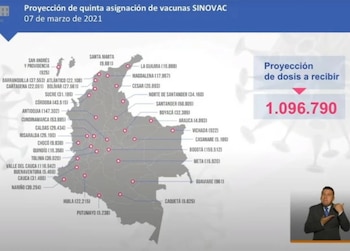 Distribución vacunas en Colombia. Foto: