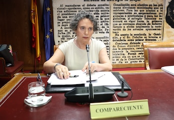 Gertrudis Alcázar, secretaria de José Luis Rodríguez Zapatero, en el Senado. (Marta Fernández/Europa Press)