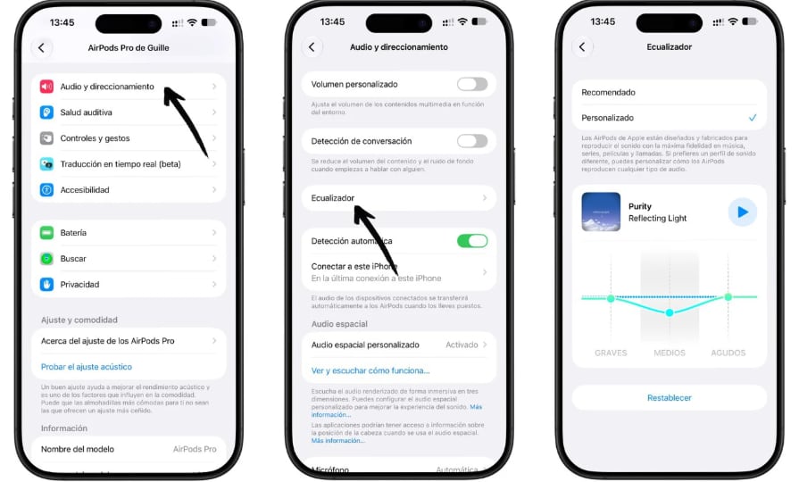 Llega el ecualizador a los AirPods. (Applesfera)