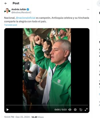 Andrés Julián Rendón también estuvo