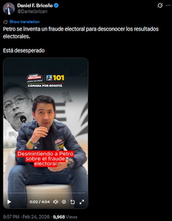 Daniel Briceño puso en duda