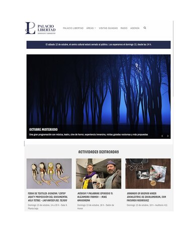 La portada del nuevo sitio del Palacio Libertad, ex CCK