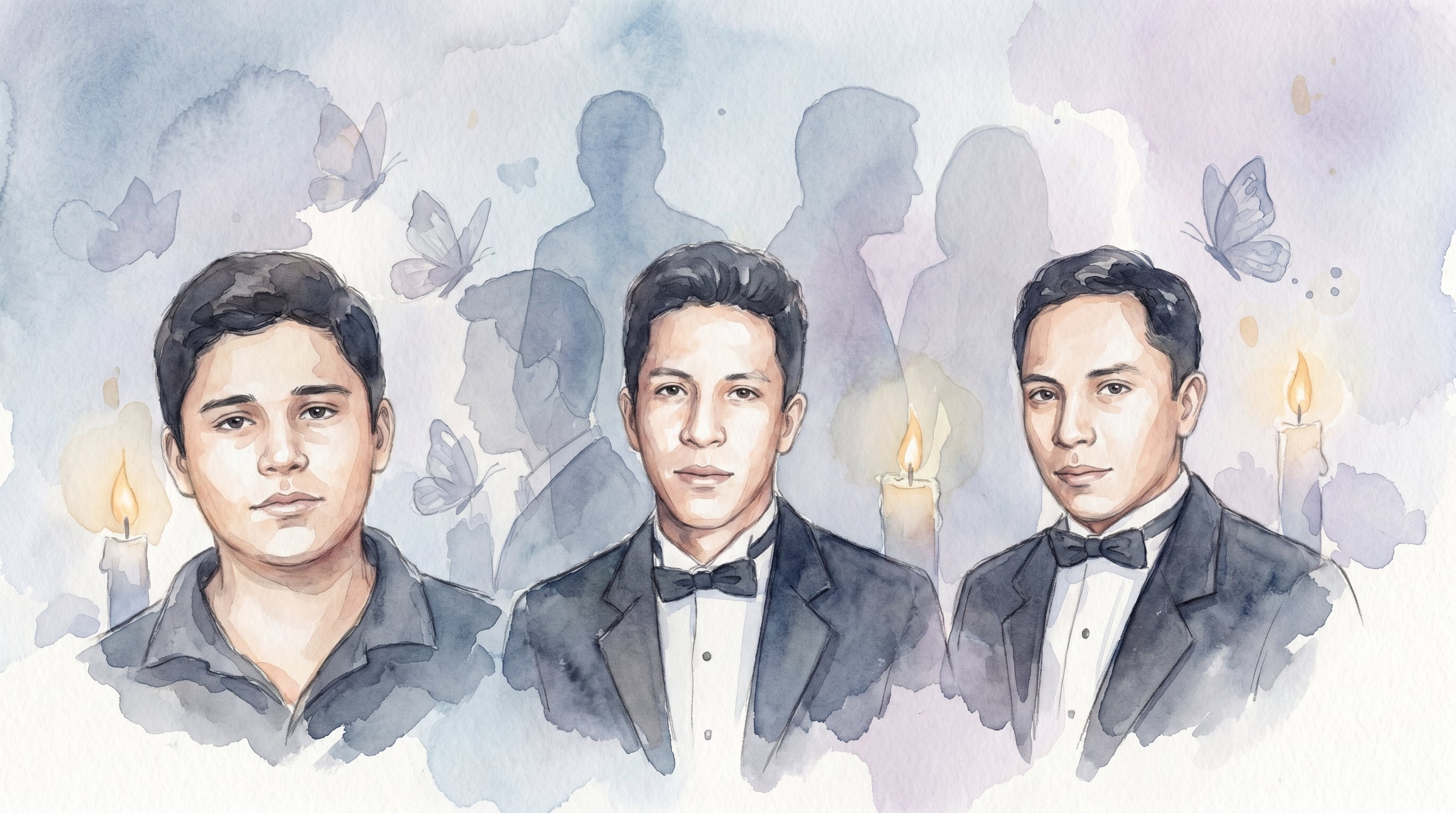 Esta ilustración acuarela rinde homenaje a los tres jóvenes desaparecidos en Culiacán en 1996. (Imagen Ilustrativa Infobae)