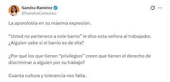 La senadora rechazó el comportamiento