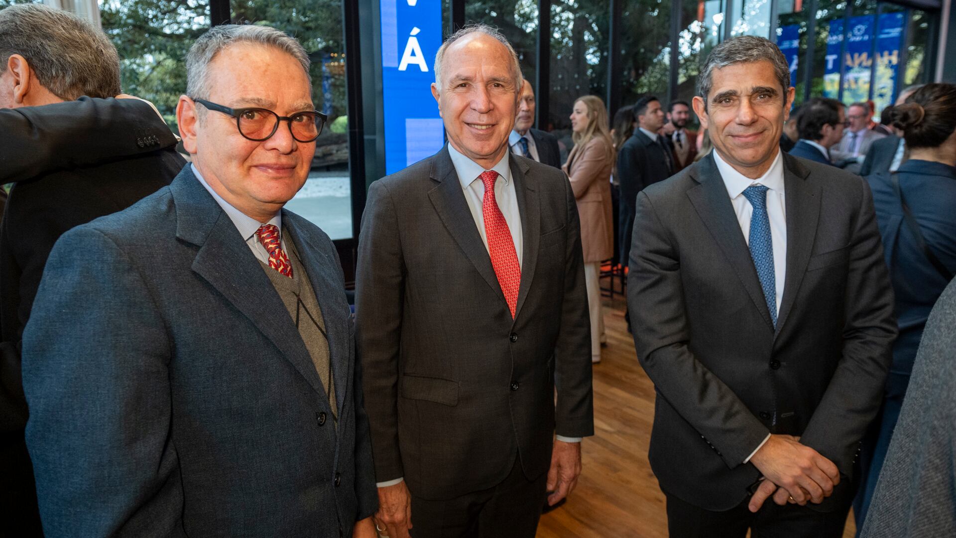 Marcelo Aguinsky, juez en lo Penal Económico; el juez de la Corte Suprema de Justicia de la Nación, Ricardo Lorenzetti; y Daniel Petrone, juez de la Cámara de Casación Penal