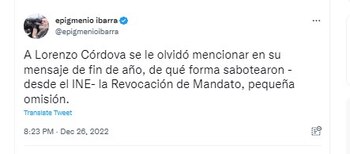 Epigmenio Ibarra volvió a acusar
