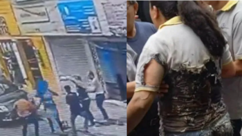 Mujer prendida llamas fue auxiliada