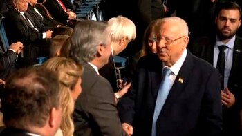 Alberto Fernández junto al presidente