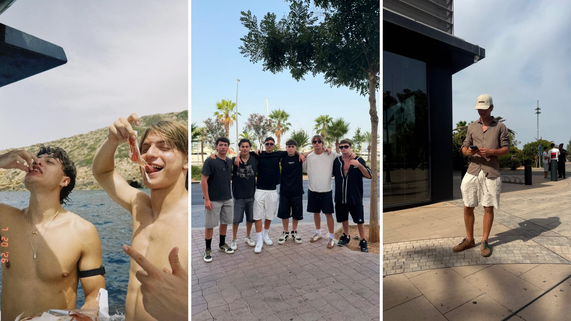 Las vacaciones de Valentino López lejos del caos familiar: playas, barco y amigos