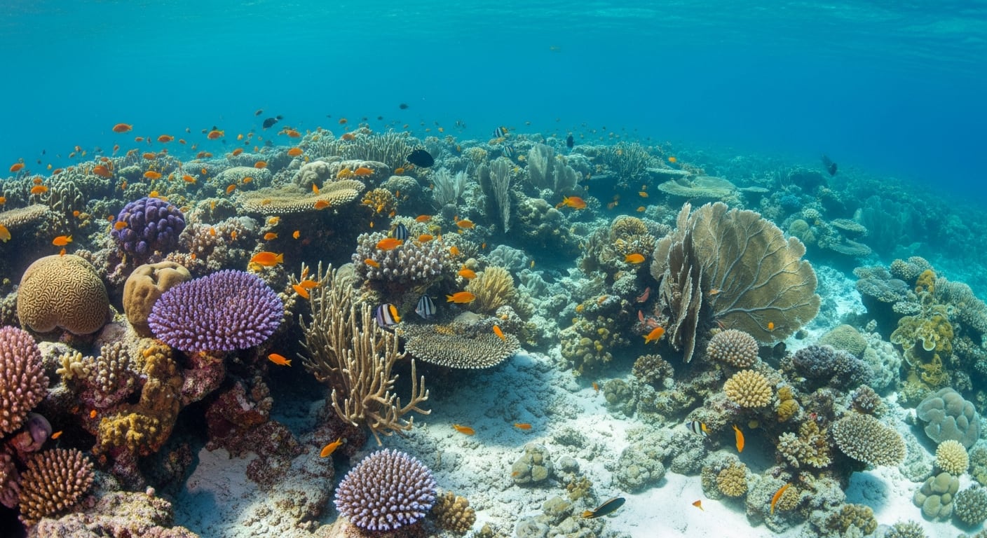 La cobertura media mundial de coral duro bajó del 30,2% entre 1980 y 2009 al 27,3% en el período 2020-2024, según la evaluación global (Imagen Ilustrativa Infobae)