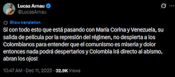 Lucas Arnau lanzó advertencia a