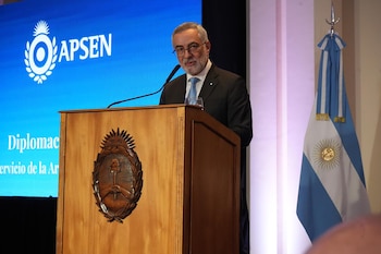 Embajador de Brasil, Julio Bitelli, en la jornada de diplomáticos APSEN en Cancillería