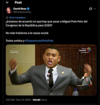 David Rozo arremetió en contra