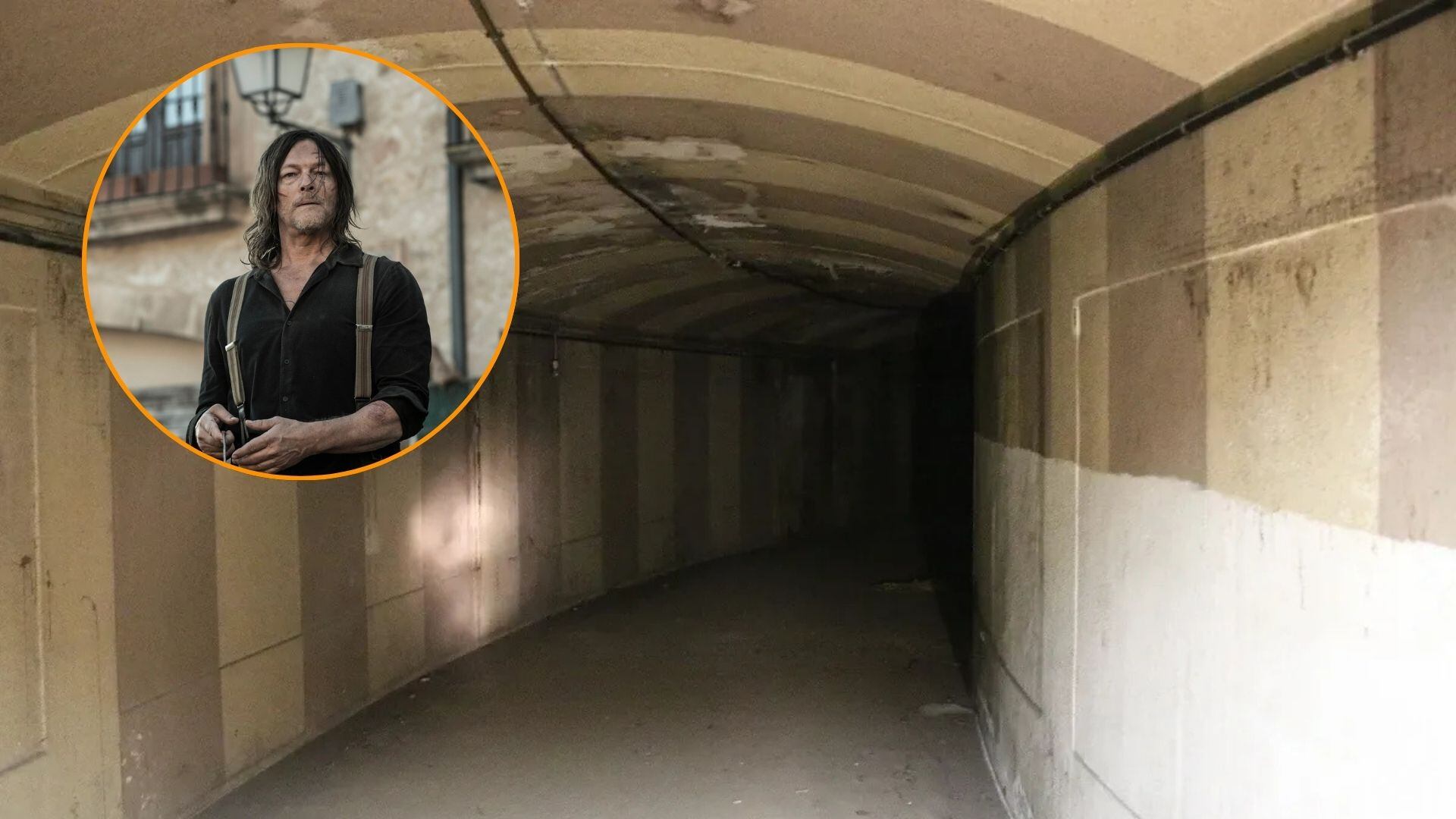El túnel secreto de Madrid donde se rodó The Walking Dead: Daryl Dixon (Montaje Infobae).