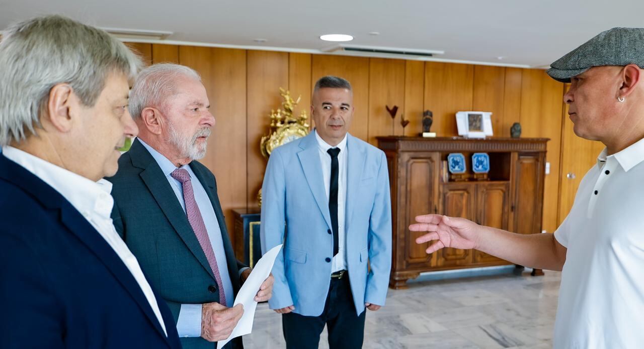 Lula da Silva, Abel Furlán y dirigentes metalúrgicos de Brasil