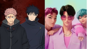 Así se verían los Saja Boys de Las Guerreras K-pop en el universo de Jujutsu Kaisen, según la IA