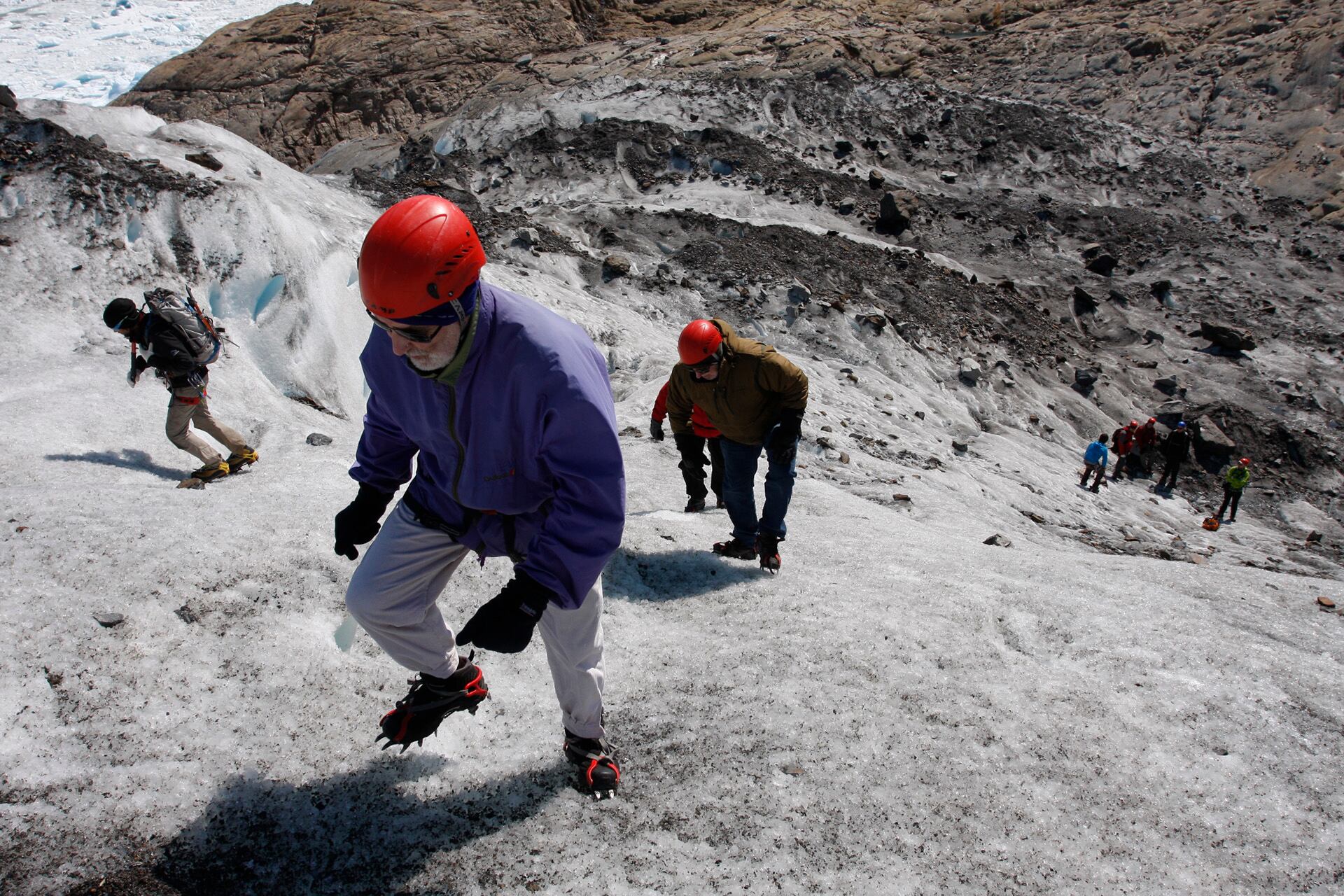 Subiendo el glaciar Viedma.