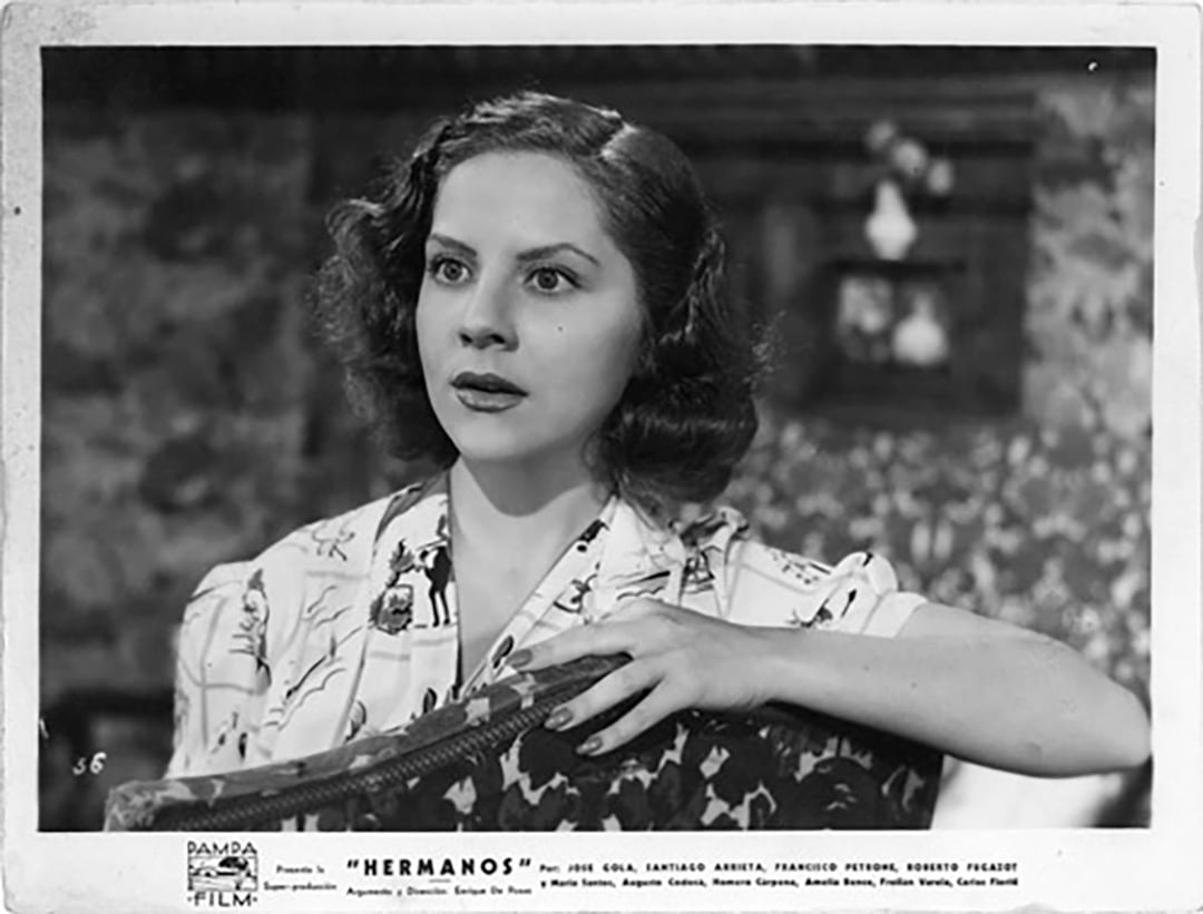 La actriz durante la filmación de Hermanos, en 1939 (Wikipedia)