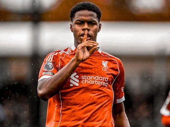 Keyrol Figueroa anotó 12 goles en 15 partidos de la Premier League 2 la temporada pasada con la sub-21 de Liverpool. (Imagen de cortesía)
