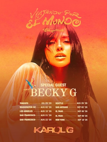 La artista estadounidense de raíces mexicanas acompañará a Karol G en diez conciertos, expresando su entusiasmo por volver a interpretar éxitos como Mamii y compartir momentos únicos junto a la paisa en escenarios internacionales - crédito @bichotarecords/ Instagram