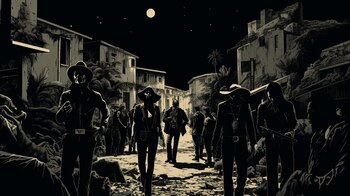 Una impactante ilustración en alto