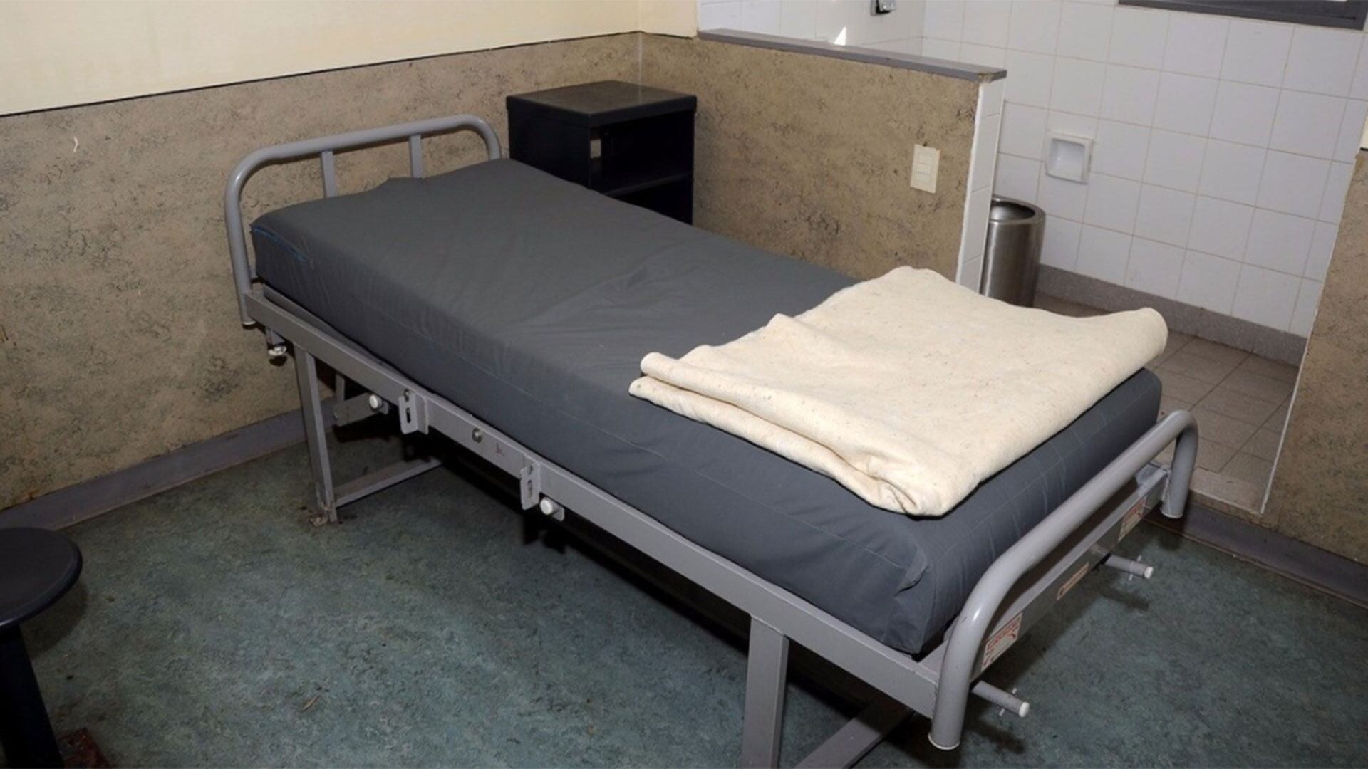 Una de las camas del Hospital Penitenciario de Ezeiza, donde se encuentra internado Marcelo Schillaci
