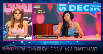 Paloma Fiuza se abriu sobre Mario Hart e Magaly Medina se surpreendeu com a confissão. Captação: Magaly TV La Firme.