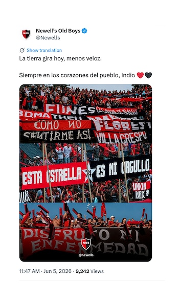 Mensajes del fútbol argentino por la muerte del Indio Solari