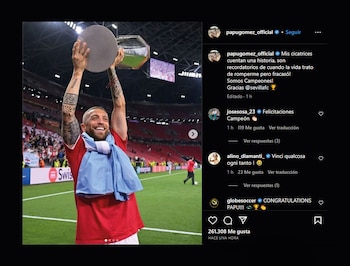 El posteo del Papu Gómez