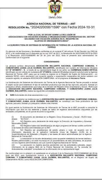 Documento que certifica la entrega