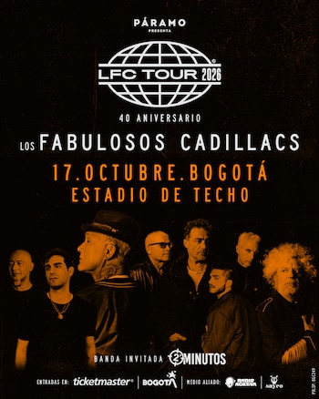 Los Fabulosos Cadillacs llegarán a Techo, acompañados de 2 Minutos - crédito Páramo Presenta